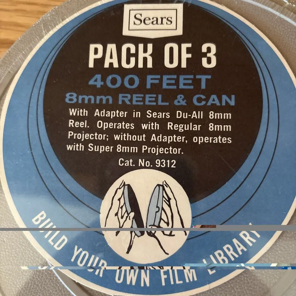 Vintage Sears 8mm Film Reel & Can Set Pack of 3 400ft Cat 9312 Sealed Unopened